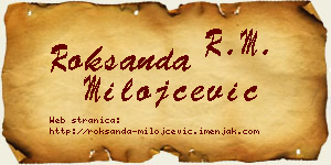 Roksanda Milojčević vizit kartica